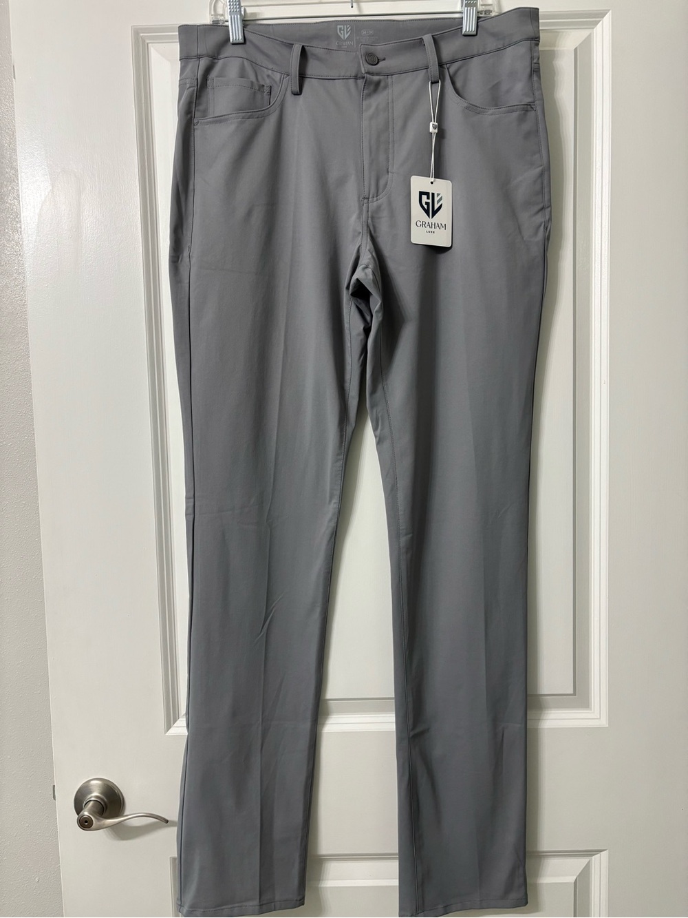 Graham Luxe Emerson GL50224 34x34 Dark Grey Pants NWT